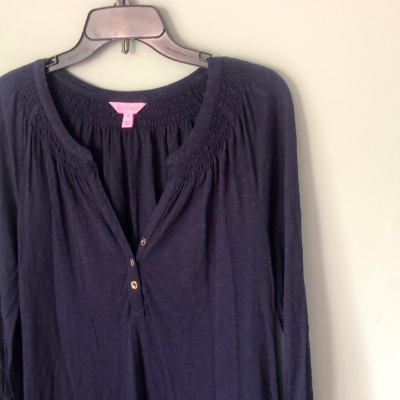 LILLY PULITZER Navy Women's Sleeved Essie Dress - Picture 3 of 4